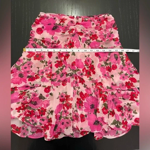 MISA Los Angeles Silk Elisa Floral Mini Skirt - Picture 7 of 9